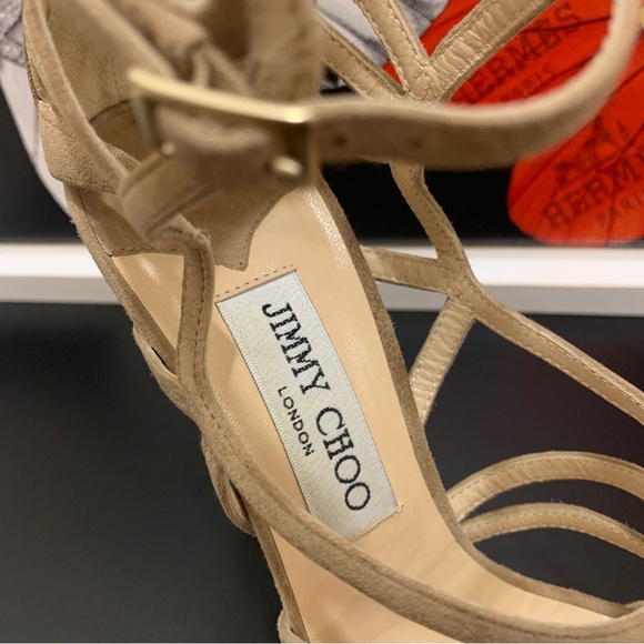 Jimmy Choo Ontario Suede Platform Heels - Picture 7 of 13